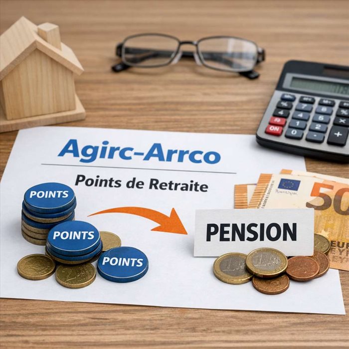 Comment sont convertis les points Agirc-Arrco en pension ?