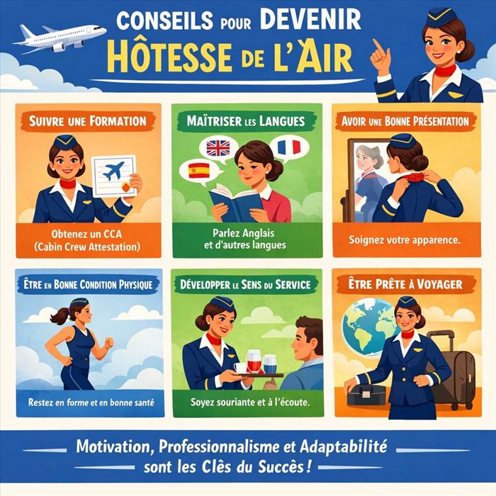 Quels conseils suivre pour devenir hôtesse de l’air ?