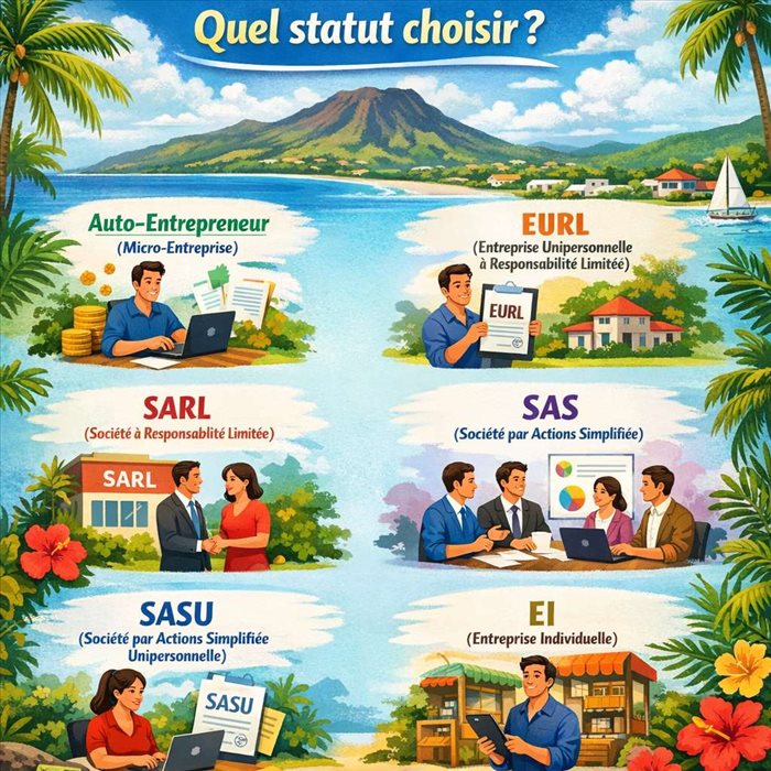 Créer son entreprise à La Réunion : quel statut choisir ?
