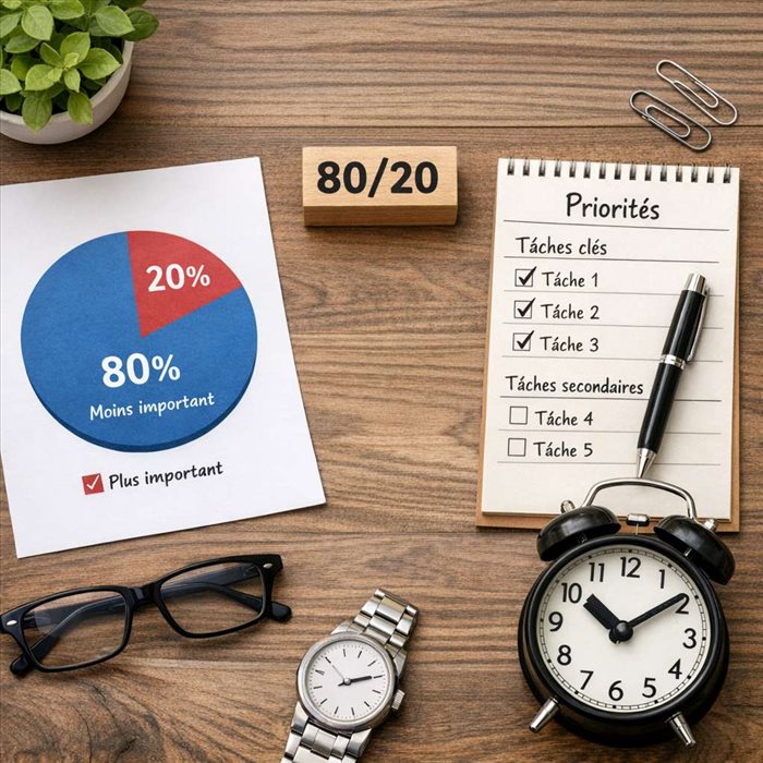 Principe de Pareto et gestion du temps : mieux prioriser en 2026