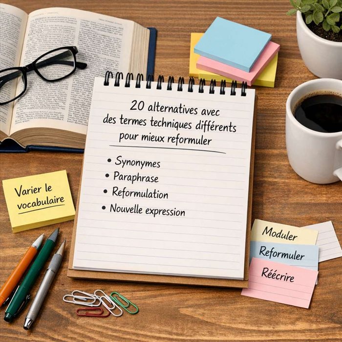 20 alternatives avec des termes techniques différents | Guide de reformulation